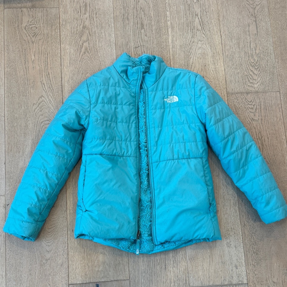 The North Face Kids Teal Puffer Jacket 14/16